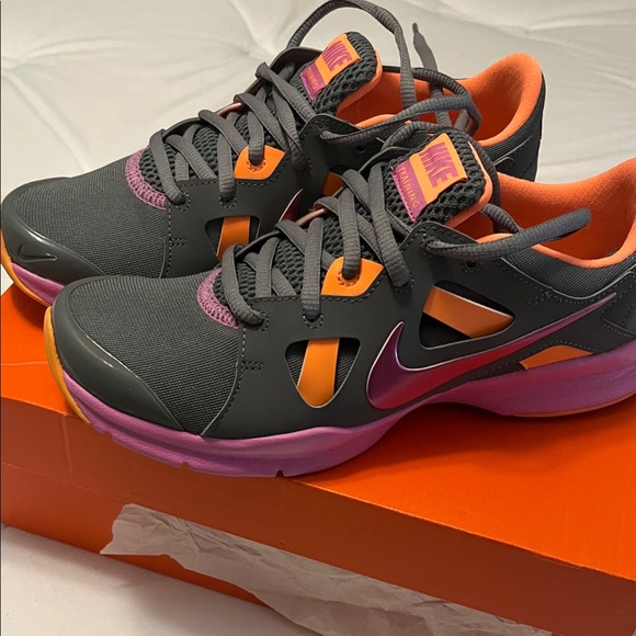 Nike Shoes - Nike Women’s Dark Gray Sneakers with Pink and Orange Accents